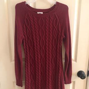 Old Navy Maroon Sweater Dress